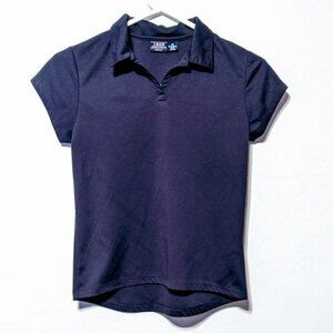 Girls Izod Sports Performance Navy Blue Polo Short Sleeve Shirt Plus 10.5/12.5
